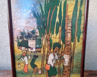 Vintage batik, painting by Sulema, Malaysian Batik