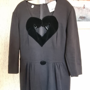 Vintage MOSCHINO CHEAP and CHIC wool Whimsical Dress, 90s