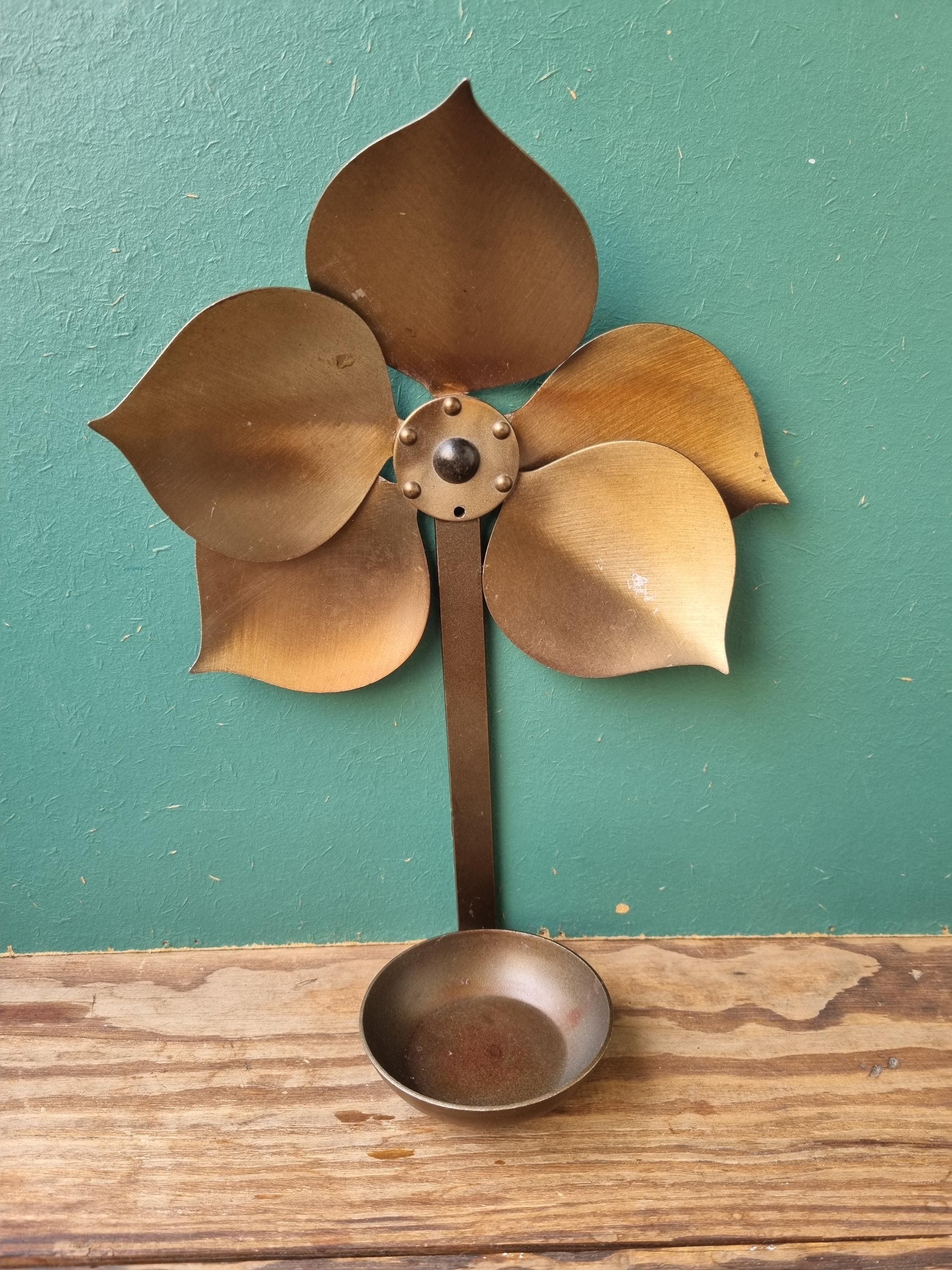 Vintage LANDSTINGETS Verkstädermetal Flower Candle Holder - Etsy