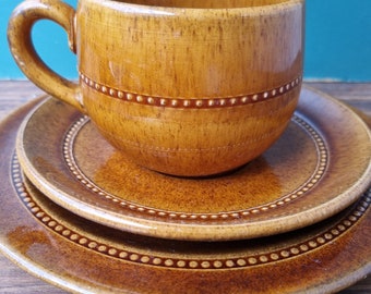Vintage Höganäs Keramik Old Hoganas Yellow Set of 6 Pieces