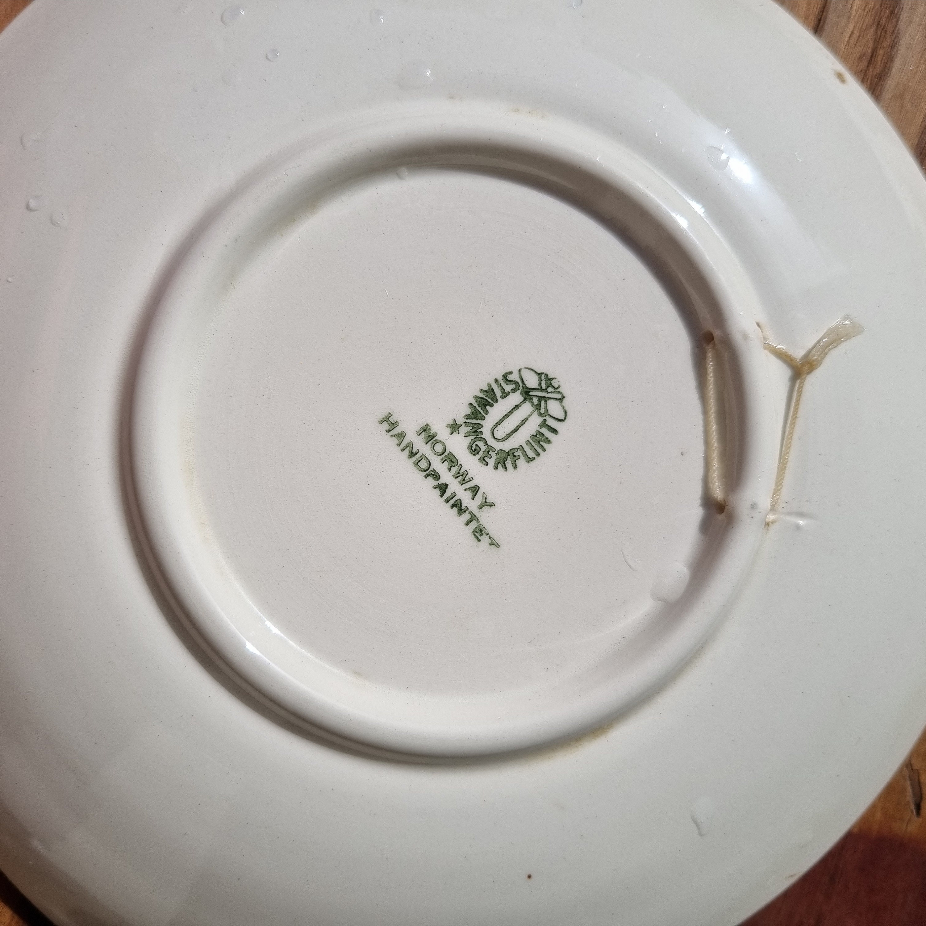 Vintage Stavangerflint Inger Waage Trondheim Plate Norway- Hand