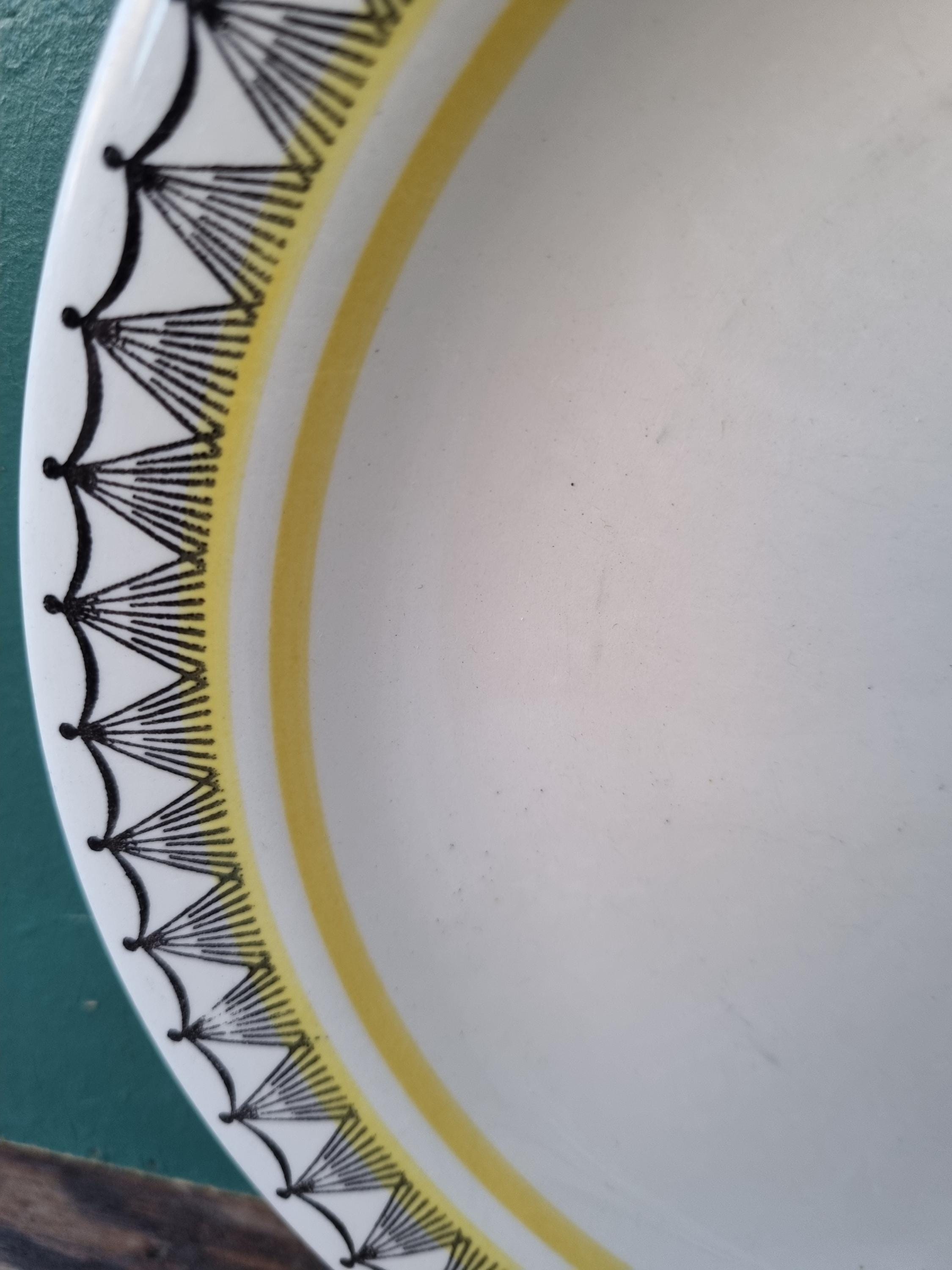 Gefle/UpsalaEkeby＊ATLANTICA＊・* Upsala Ekeby Gefle Cup and Saucer Blue & White Zebra MCM