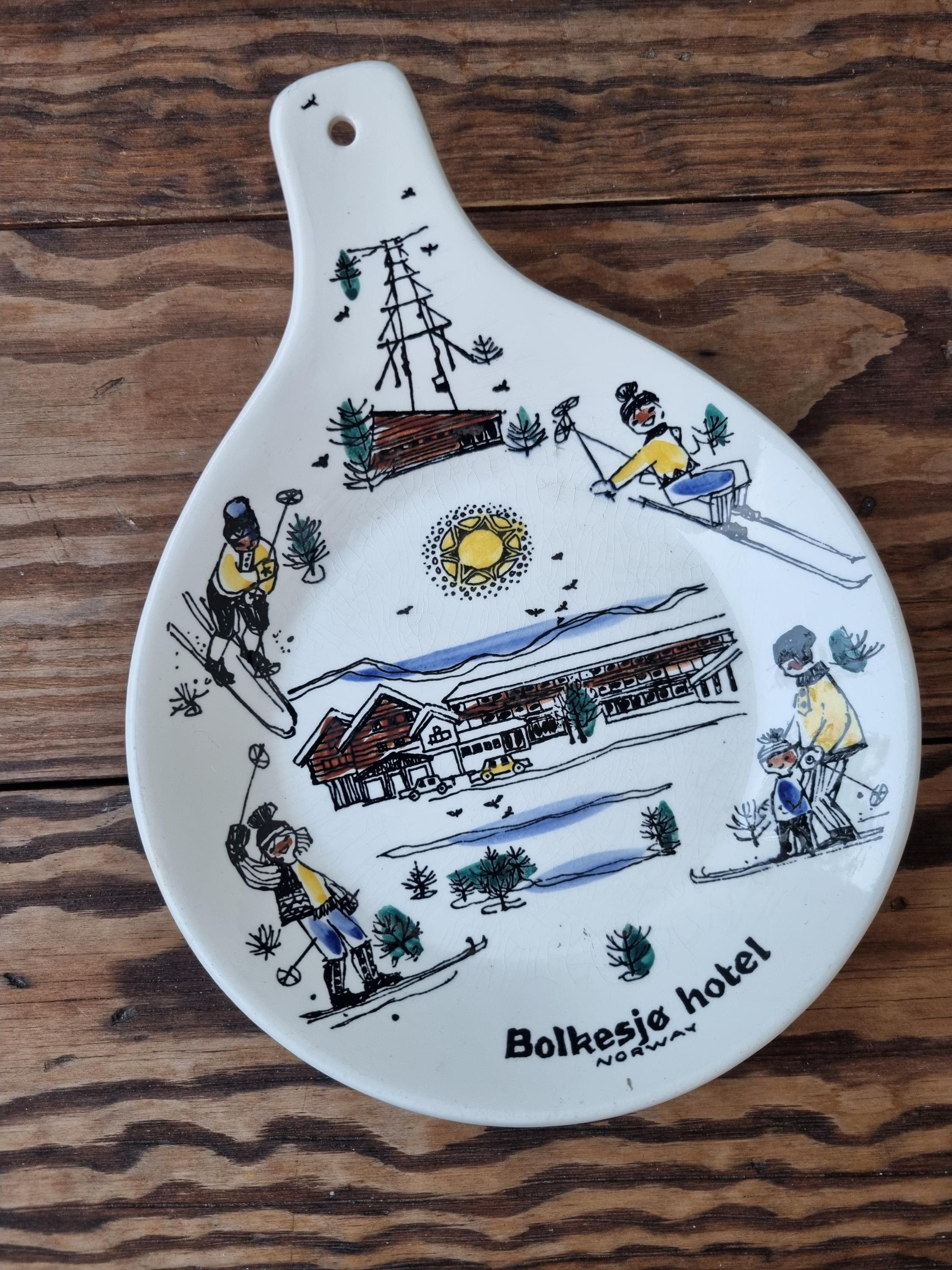 Stavangerflint Inger Waage | Ski Resort Silk Screen Plate