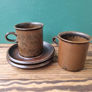 Vintage Arabia Ruska Espresso Cup Set by Ulla Procopé Finnish Design