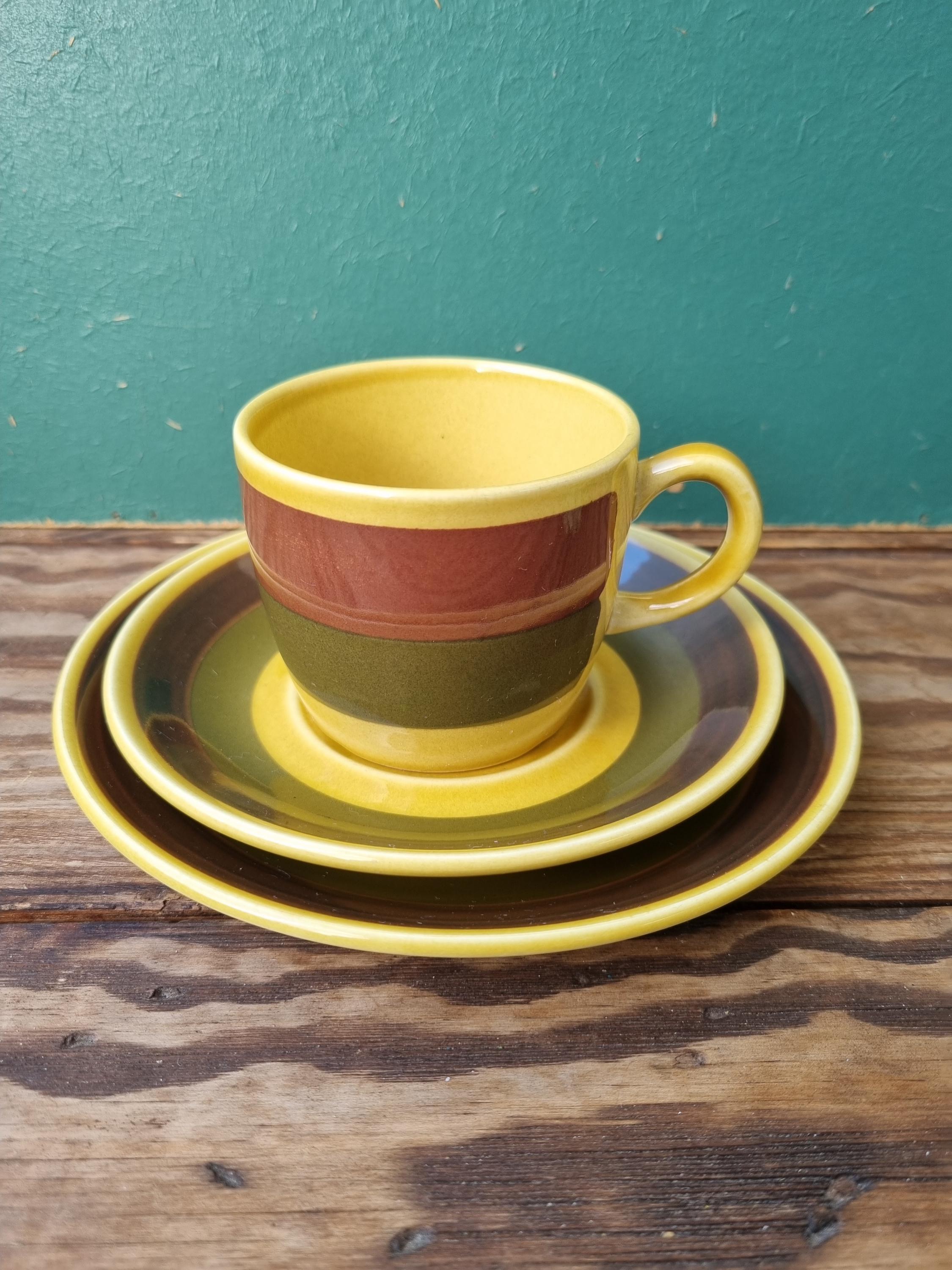Stavangerflint Honey Breakfast Coffee Trio by Inger Waage, Vintage
