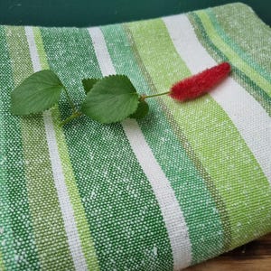 Vintage Milky green dense panel curtain, Swedish Vintage Curtain, cotton 70s