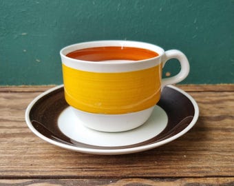 Rörstrand Fokus Keramik Tasse & Untertasse aus Schweden