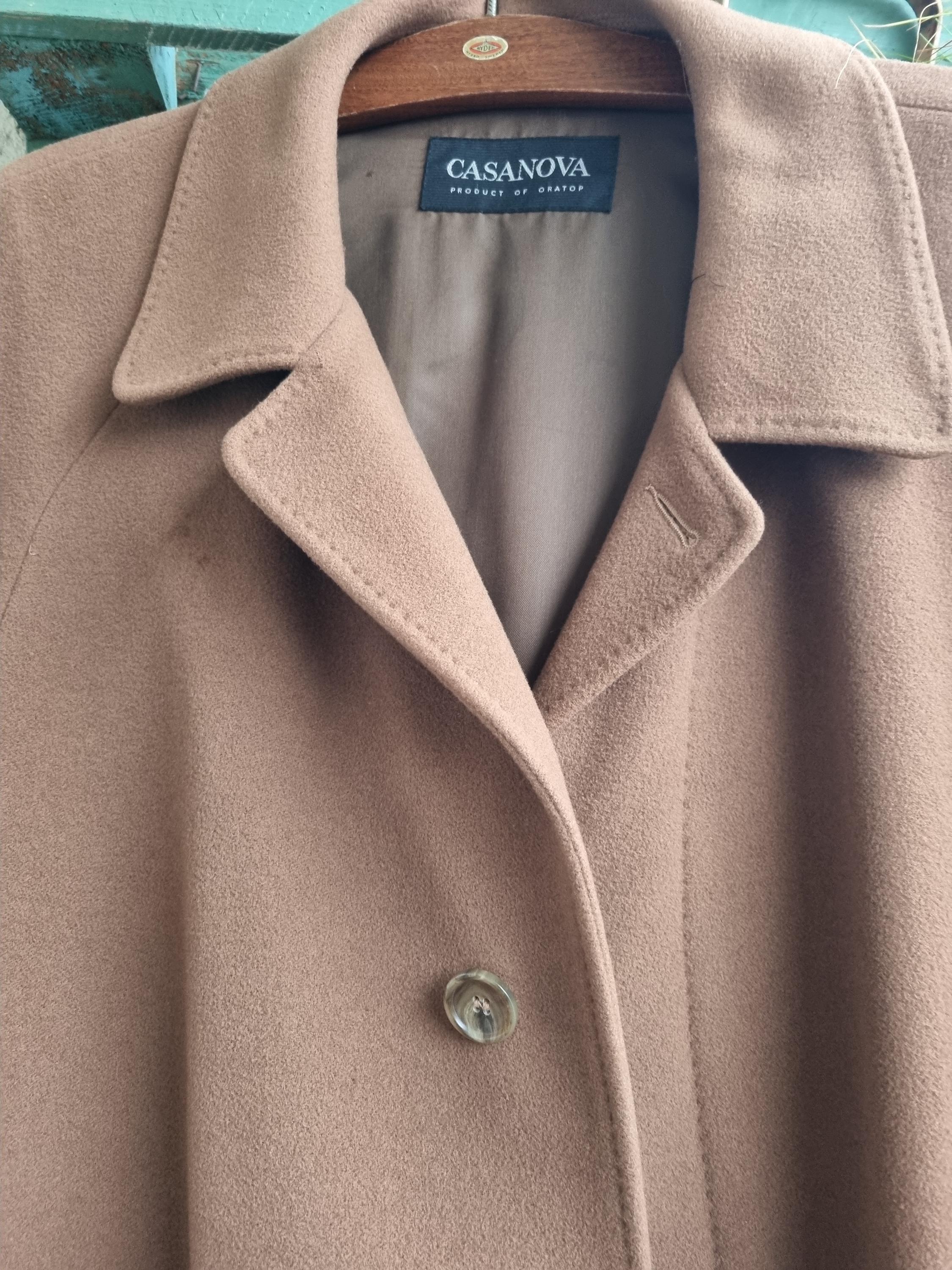 Vintage Camel Wool Coat by Casanova- Fabric Woven by Bally-classic