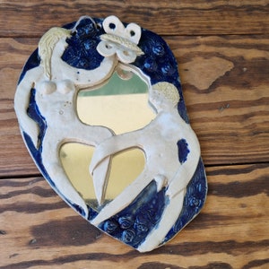 Swedish Keramik Wall Decor Ceramic Wall Plaque, Adam Eva