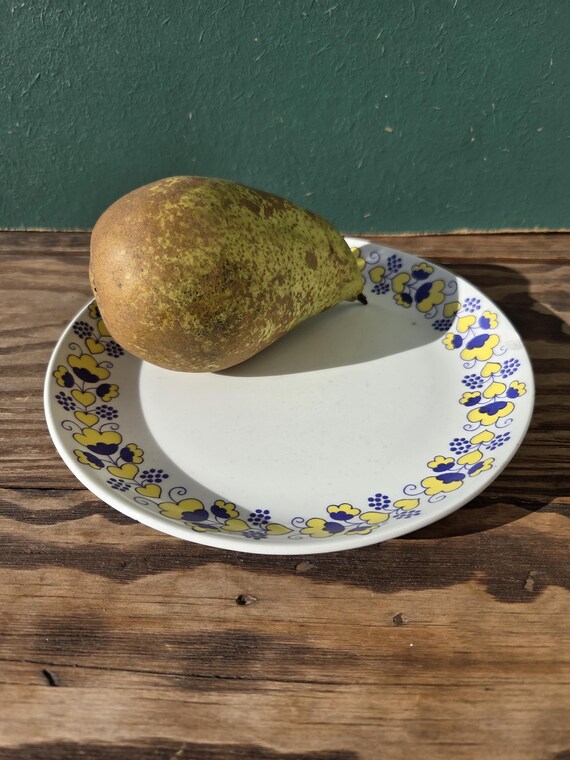 Arabia Finland Ruotsi Plate | Wartsila Era Blue Yellow Nordic Folk