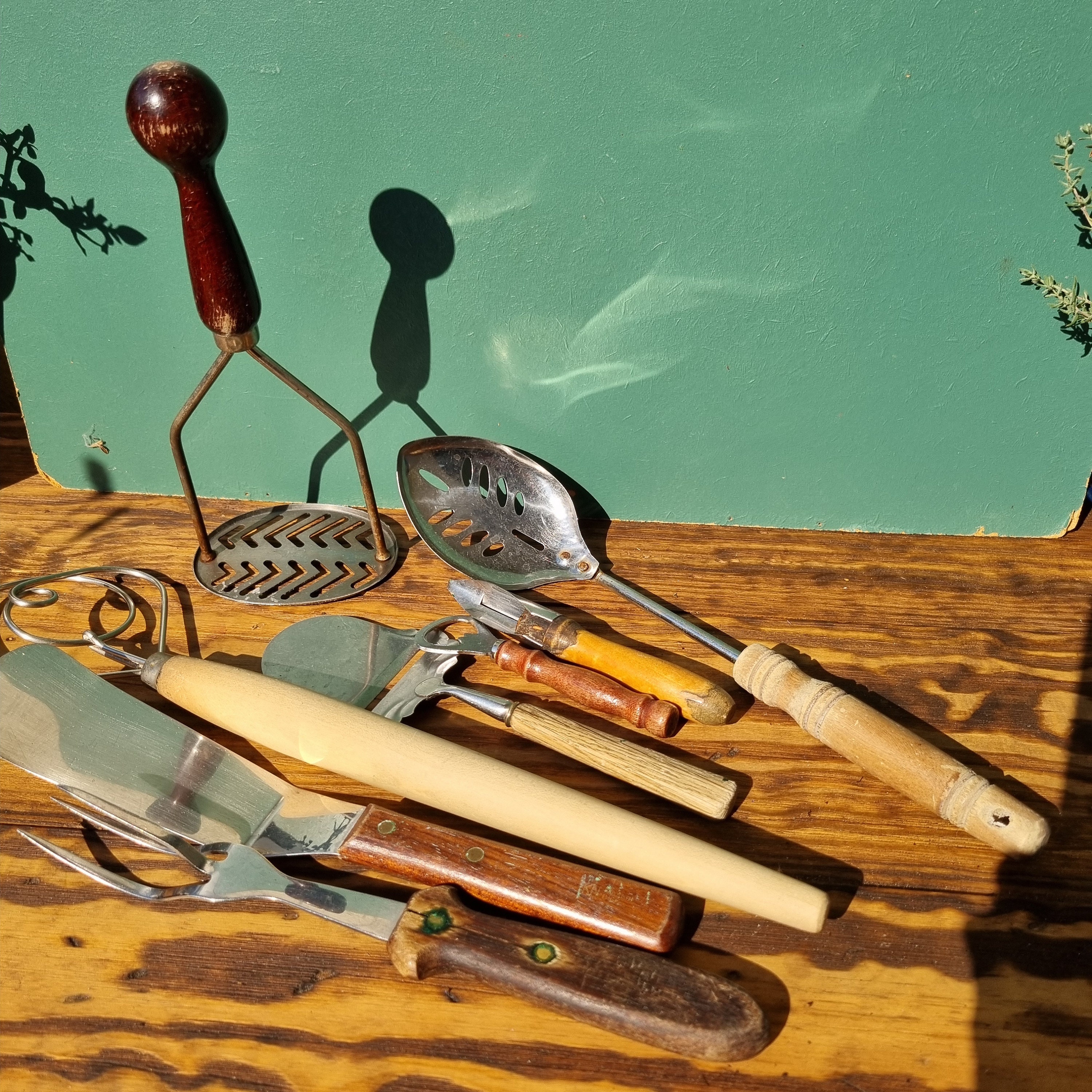 Vintage Chrome 8 Set Kitchen Utensils 50 S 60s Vintage Etsy Ireland