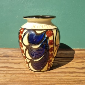 Art Nouveau vase with floral decor, workshop of Herman Kähler, Danish pottery