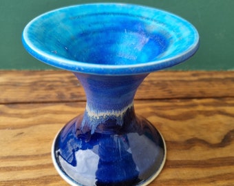 Visby Tjæreborg, Studio Pottery Candleholder, dark blue