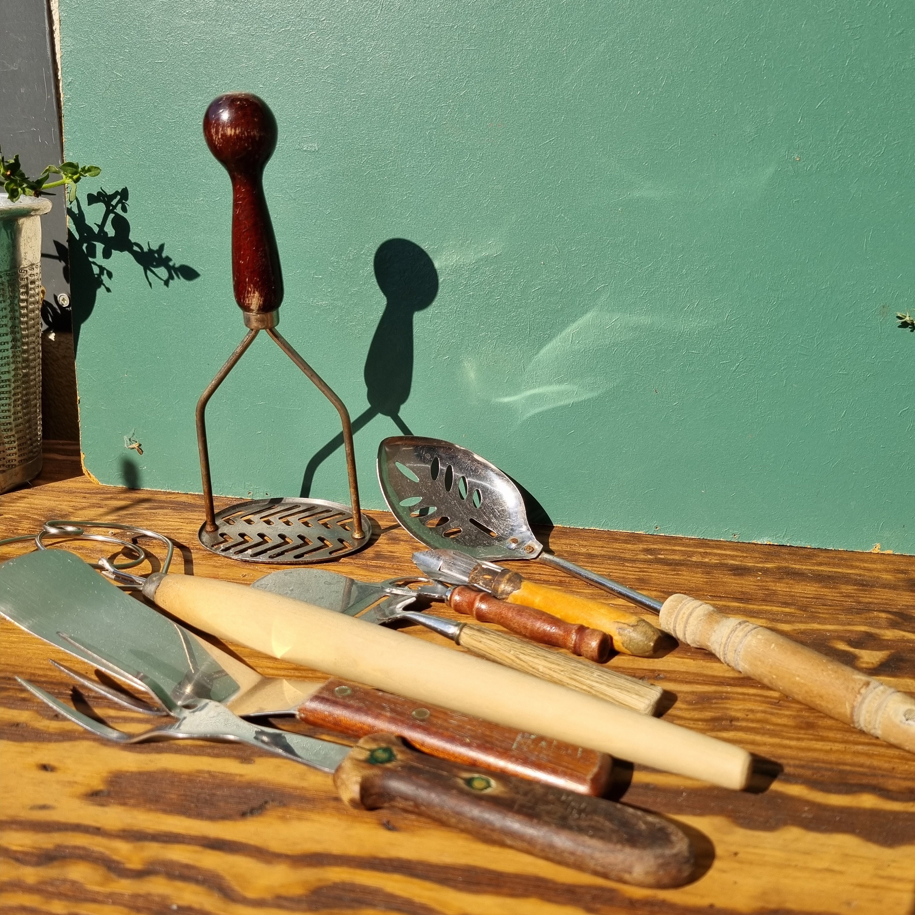 Vintage Chrome 8 Set Kitchen Utensils 50 S 60s Vintage Etsy Ireland