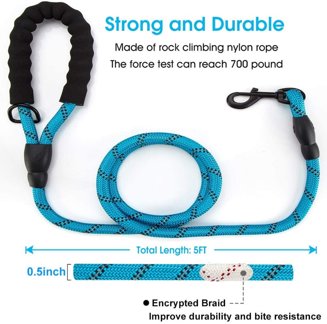 Strong Dog Leash with Comfortable Padded Handle and Highly Etsy