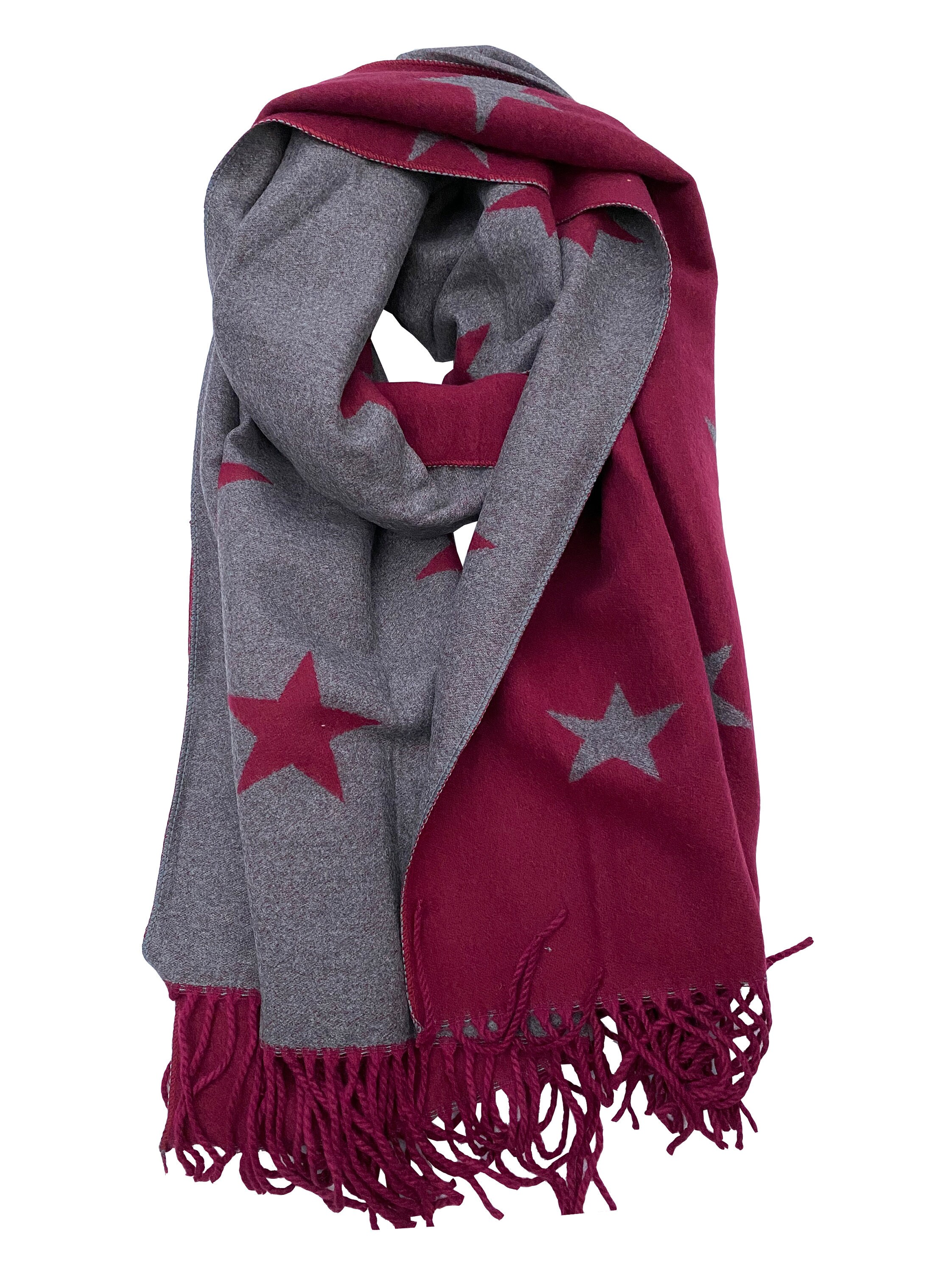 maroon and green scarf