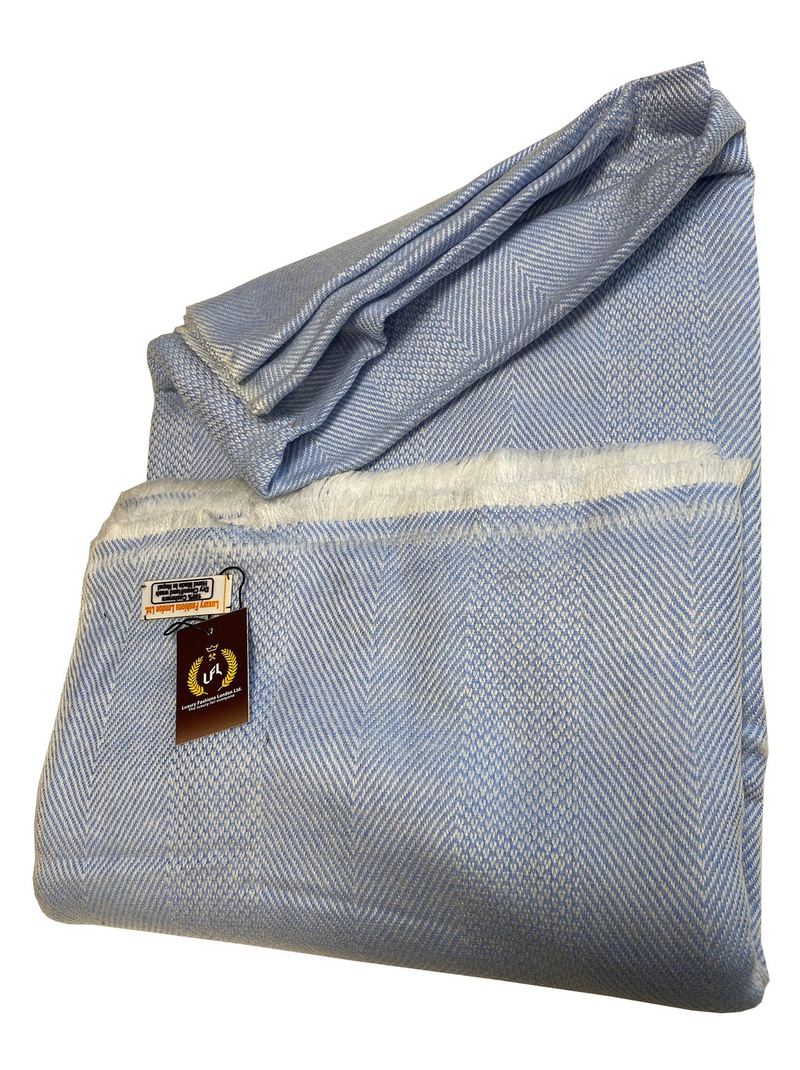 DUSTY BLUE PREMIUM Cashmere blanket 209cm145cm biggest ever Etsy