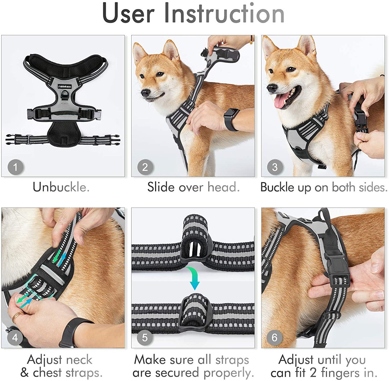 LUXURY Truelove Soft Front Dog Harness .best Reflective No Etsy UK