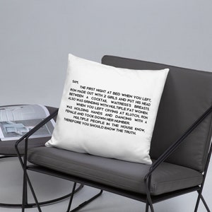 Almofada Jersey Shore The Note, Almofada Jersey Shore The Letter, Almofada básica Sammi Sweetheart inspirada em Jersey Shore