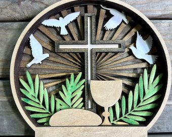 Placa de la Resurrección, Arte de Jesús, Arte Cristiano, Arte Católico, Regalos Religiosos, Crucifixión, Decoración Religiosa para el Hogar
