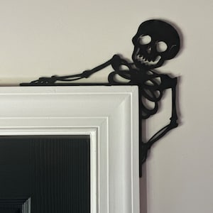 Halloween Door or Window Frame Sitter, Halloween Decor, Skeleton Decorations, Spooky Decor, Haunted House, Halloween Decorations
