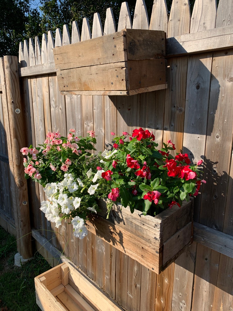 Rustic window boxes made from reclaimed wood assorted sizes | Etsy
