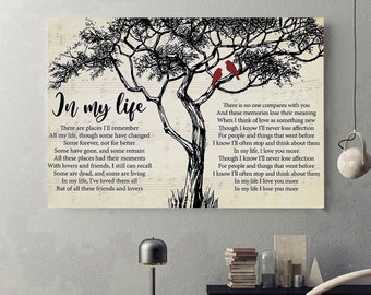 Beatles Lyrics Art Etsy