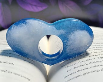 Cloud Resin Book Page Holder, Thumb Page Holder, Page Spreader, Bookish Gift