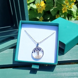 Personalized Tree of Life Hair Keepsake Necklace, Resin Hair Necklace, Memorial Jewelry