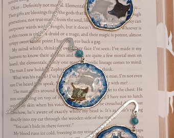 Ocean Life Resin Bookmark, Shark Bookmark, Stingray Bookmark, Bookish Gift