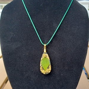 Real Leaf Resin Necklace, Resin Necklace, Real Pressed Leaf Necklace