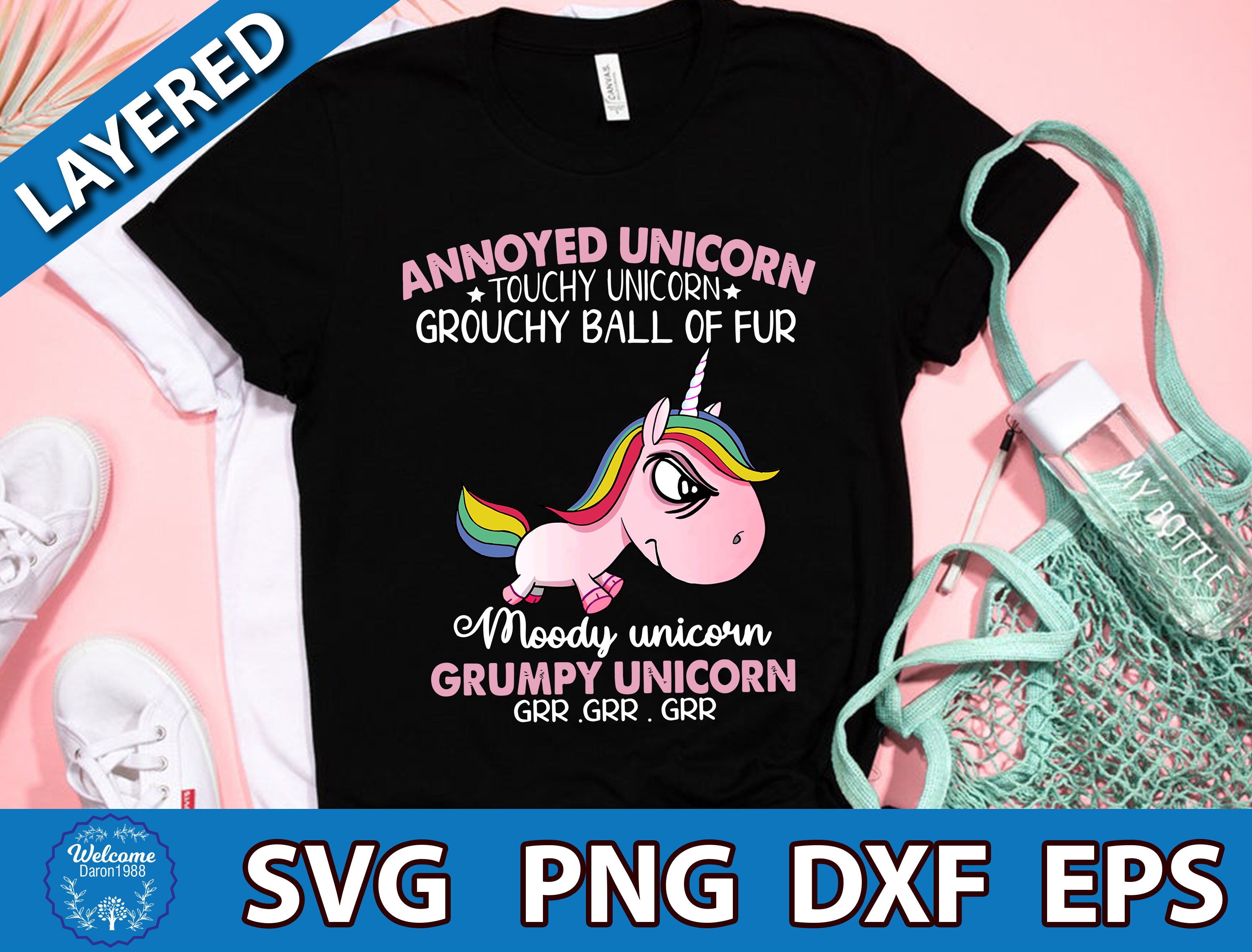 Download Annoyed Unicorn Svg Unicorn Grumpy Svg Unicorn Svg Etsy