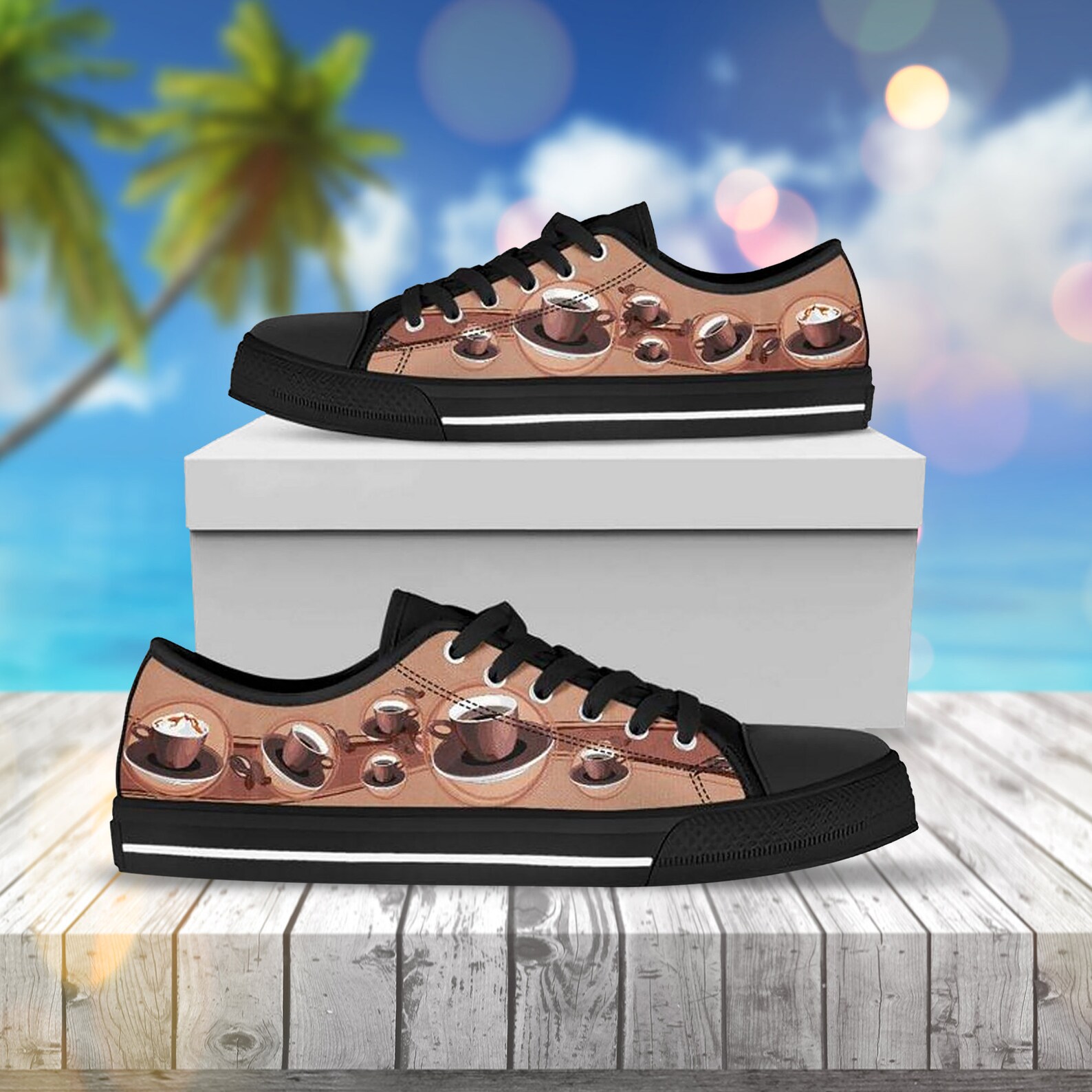 Coffee Lover Womens Sneakers Customized Converse Sneaker Shoes Etsy