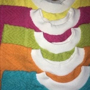 Bright Baby Bib | Towel Bib | Girl&#39;s Bib | Boy&#39;s Bib | Unisex Bib | Textured Bib | Over The Head Bib
