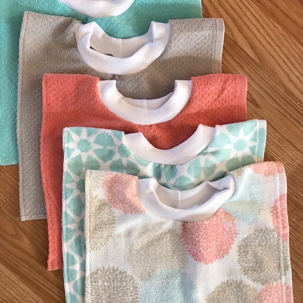 Our Most Popular Bib | Baby Bib | Towel Bib | Girl's Bib | Boy's Bib | Unisex Bib | Textured Bib | Over The Head Bib