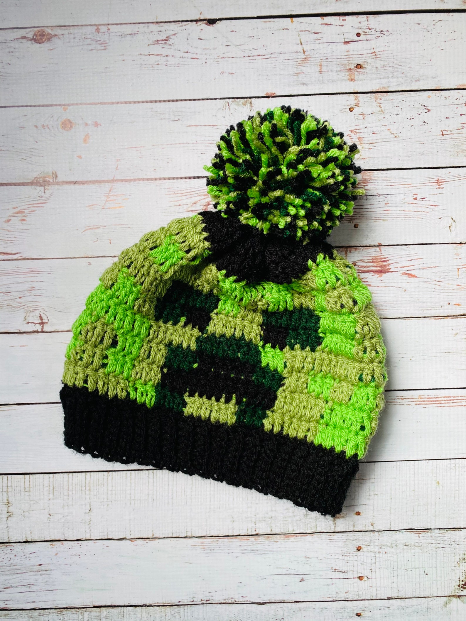 Minecraft Inspired Beanie Digital Pattern Etsy
