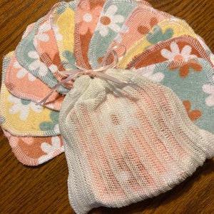 Reusable makeup removers | Exfoliating makeup pads | Facial Squares | Gift for Her | Eco Friendly