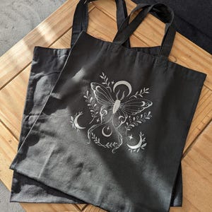 Hand painted witchy tote bags