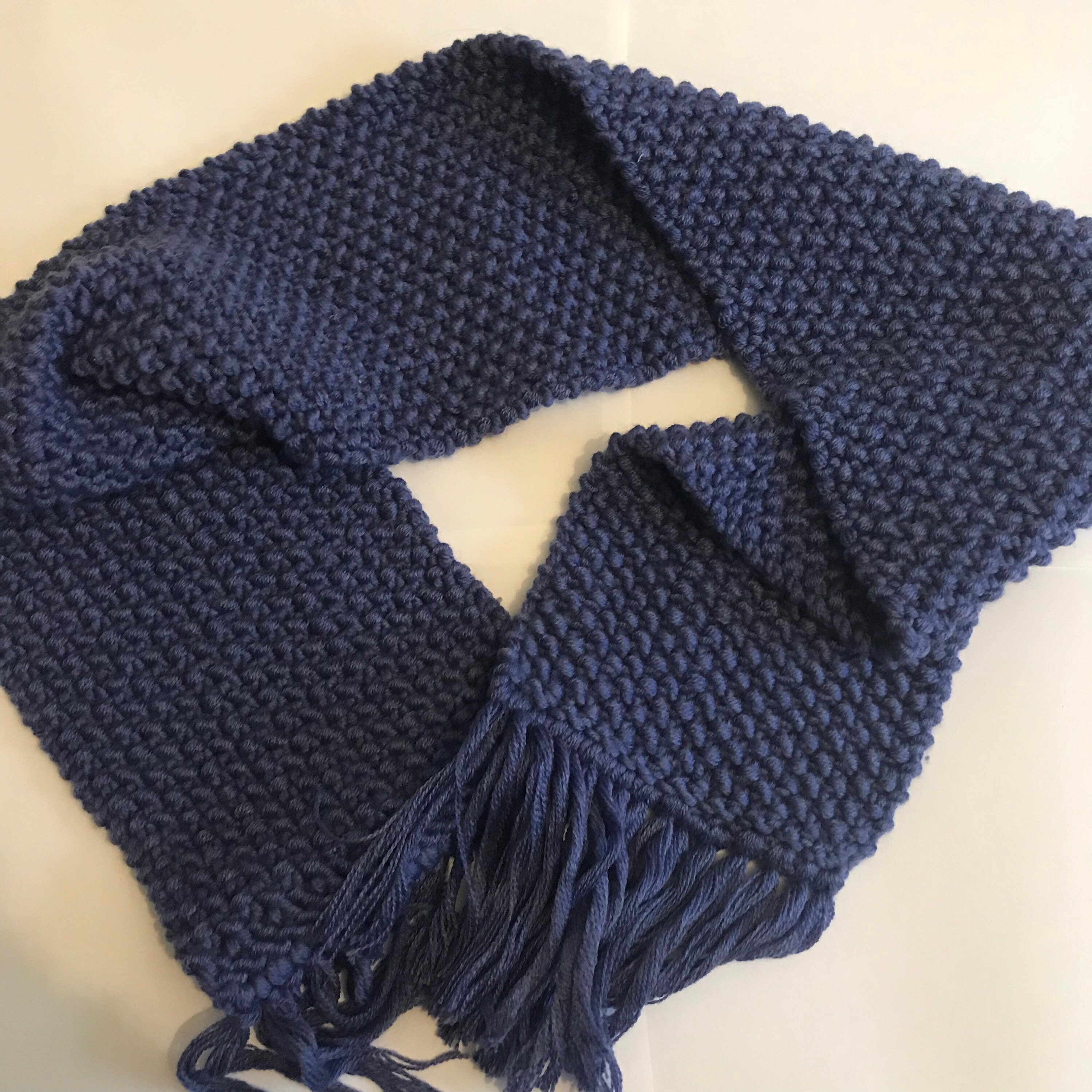 Hand Knitted Scarf | Etsy