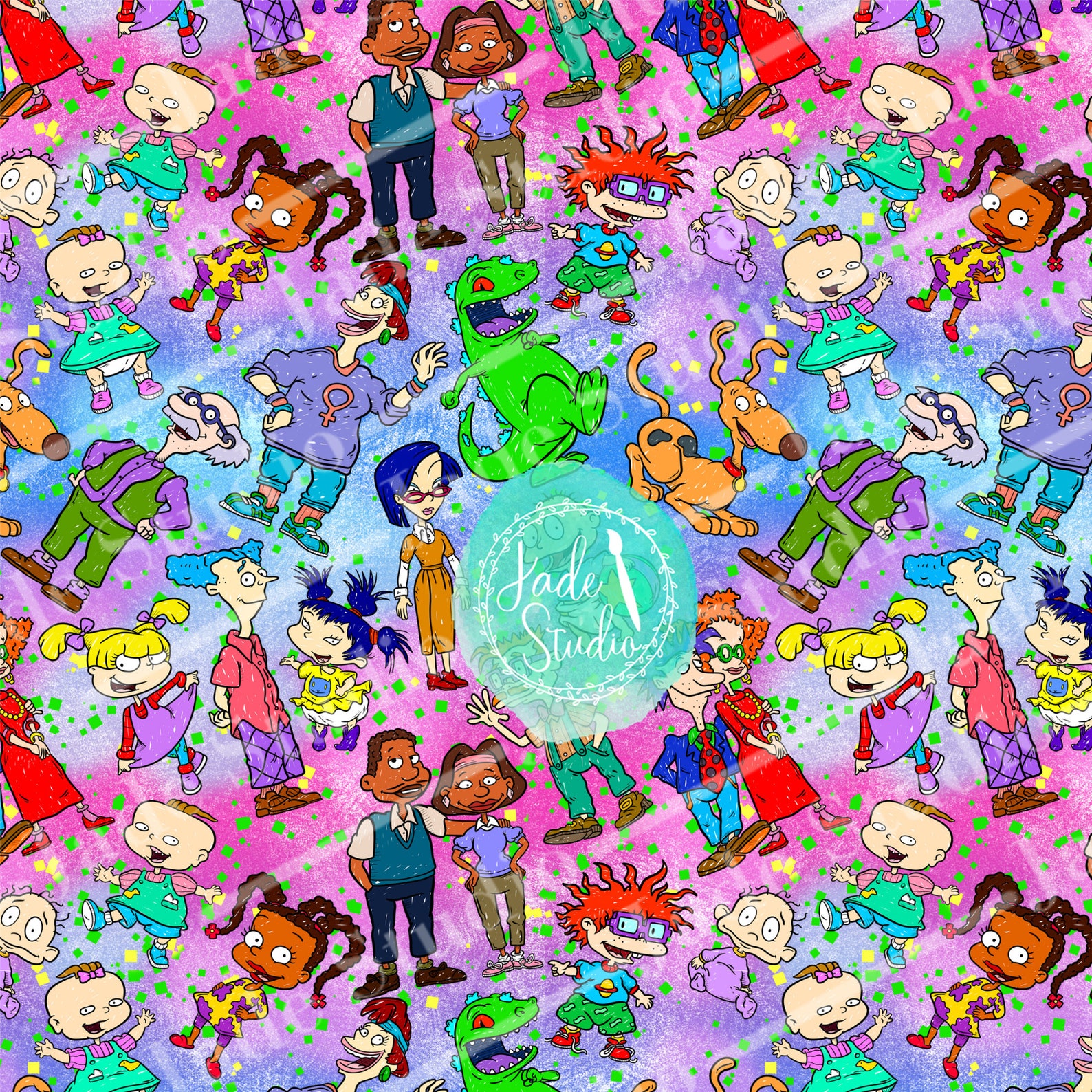 Rugrats 3 Digital Design Set Background Designs Seamless Etsy