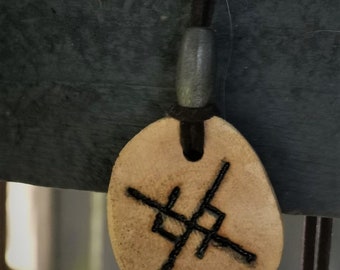 Oak Bind Rune Pendant Etsy
