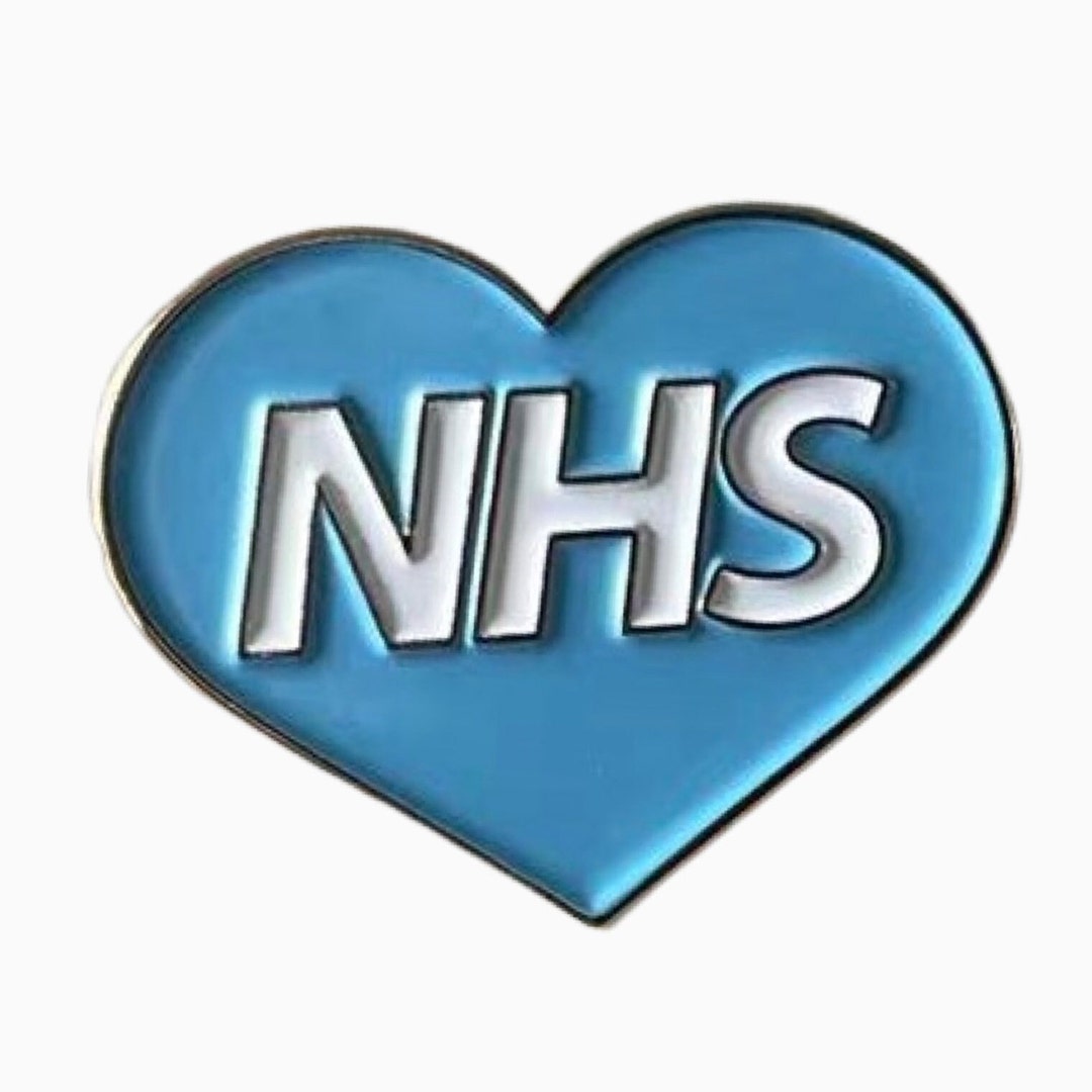 Nhs Badge Enamel Pin Badge NHS Logo on Sky Blue Backing Etsy