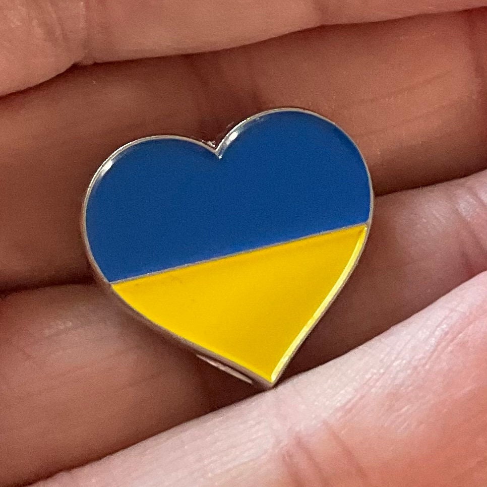 Ukraine Flag Pin 100 PCS Ukraine Pin Lapel,Show Your Support to Ukrainian 