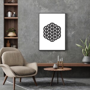 Flower of life, wall art prints, studio wall art, yoga printable, instant download, sacred geometry wall art, healing spell, self healing