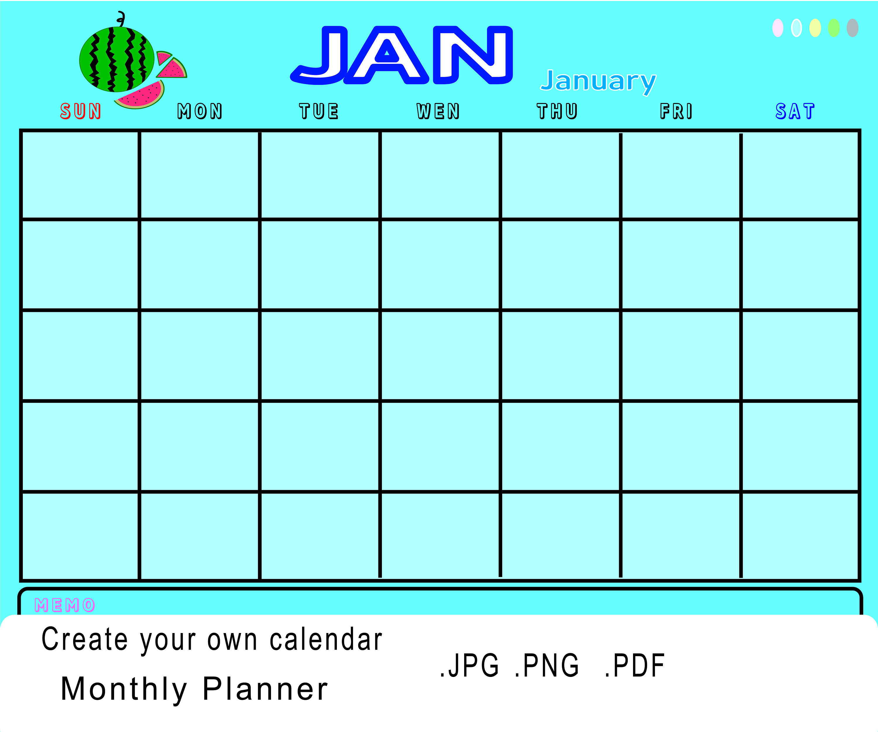 Lifetime Calendar Free Calendar Blank Calendar Jan Feb Etsy