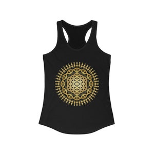 Sacred geometry wear | Flower of life singlet | flower of life top tank | Festival wear | Women's Ideal Racerback Tank | flower of life