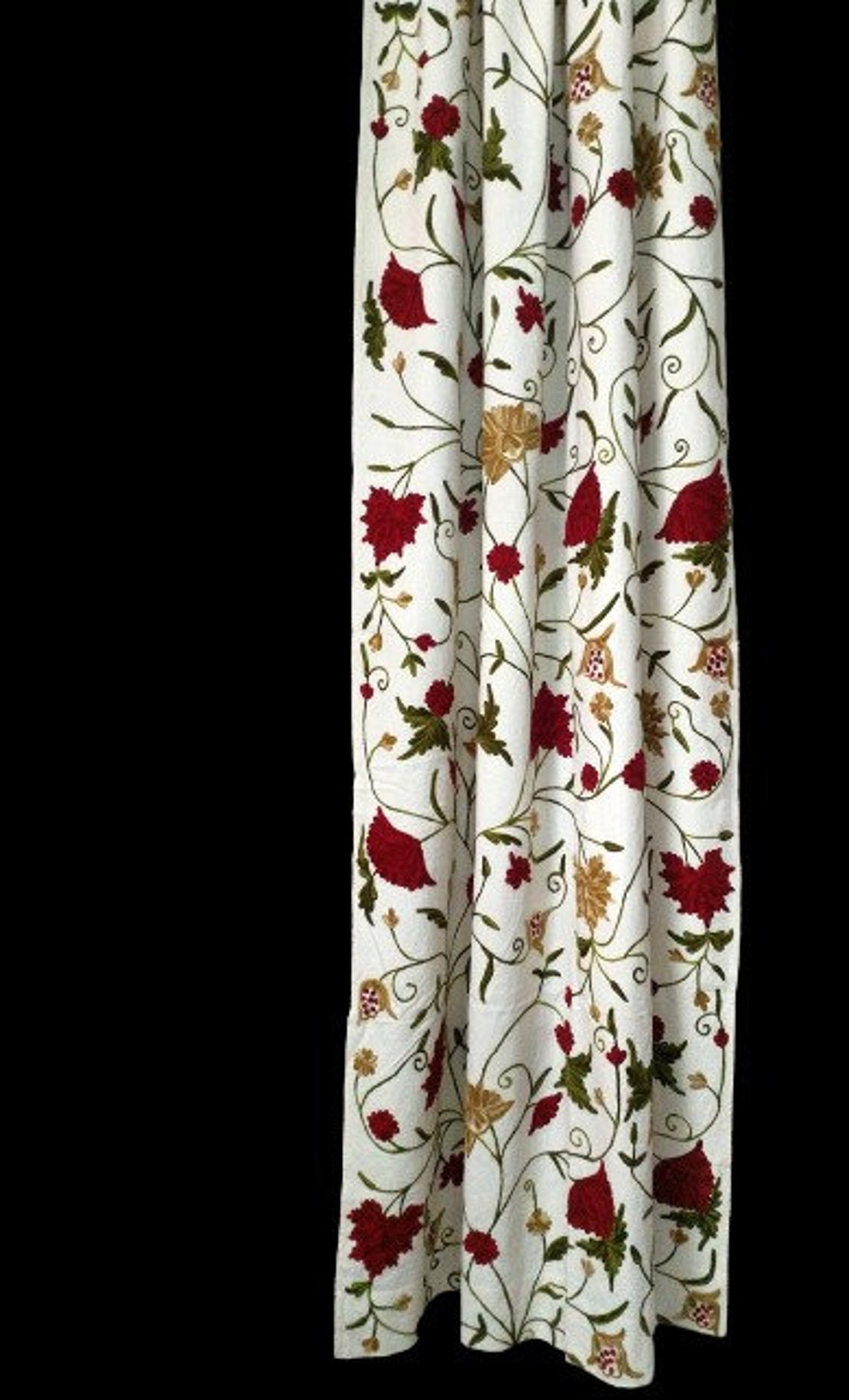 HandEmbroidered WindowDoor Curtains Etsy