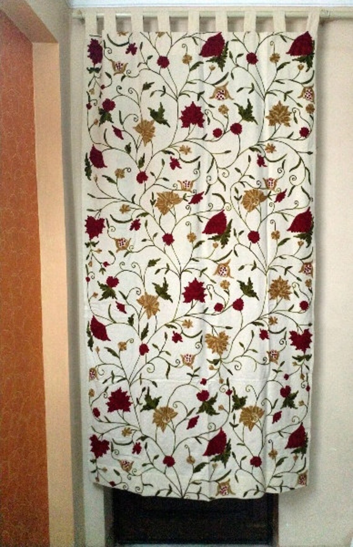 HandEmbroidered WindowDoor Curtains Etsy