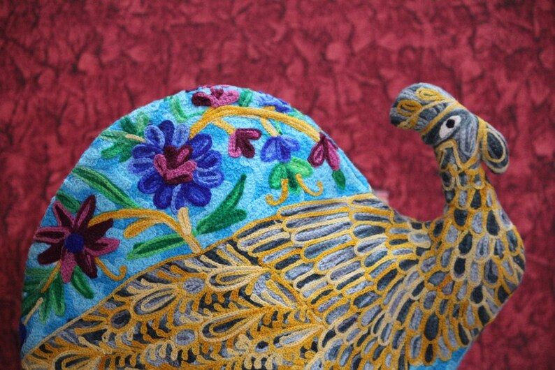 Free shipping Peacock Quilted Tea CozyEmbroidered