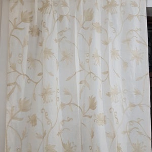 Free Shipping/ Hand-embroidered Window-door Curtains Cotton - Etsy